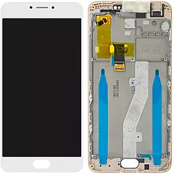 Дисплей Meizu M3 Note (L681H) с тачскрином и рамкой, White
