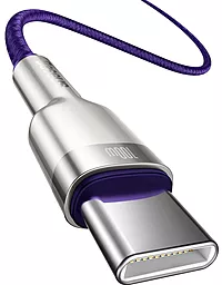 Кабель USB PD Baseus Cafule 20V 5A USB Type-C - Type-C Cable Purple (CATJK-C05) - миниатюра 2