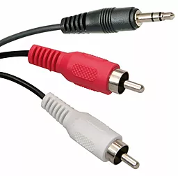 Аудио кабель Atcom Aux mini Jack 3.5 mm - 2хRCA M/M Cable 1.8 м чёрный (10707)