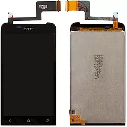 Дисплей HTC One V (T320e) с тачскрином и рамкой, оригинал, Black