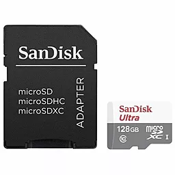 Карта памяти SanDisk microSDXC 128GB Ultra Class 10 UHS-I + SD-адаптер (SDSQUNB-128G-GN6TA)