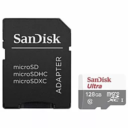 Карта памяти SanDisk microSDXC 128GB Ultra Class 10 UHS-I + SD-адаптер (SDSQUNB-128G-GN6TA) - фото Карта памяти SanDisk microSDXC 128GB Ultra Class 10 UHS-I + SD-адаптер (SDSQUNB-128G-GN6TA)