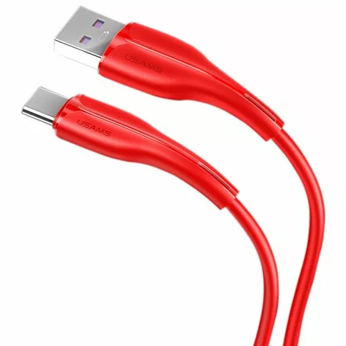 Кабель Usams U38 USB-A - Type-C 25w 5a 1м cable Red - фото 1