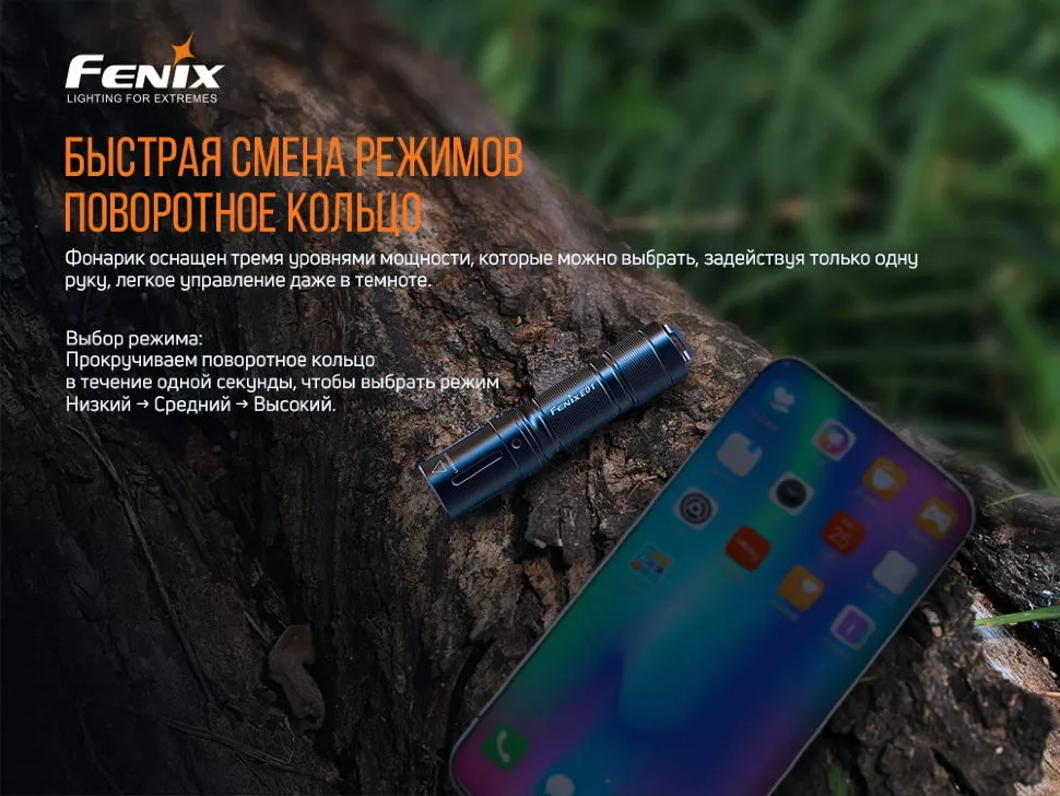 Ліхтарик Fenix E01 V2.0 Синій - фото 6