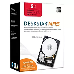 Жесткий диск Hitachi HGST Deskstar NAS 6TB (0S04007) - фото Жесткий диск Hitachi HGST Deskstar NAS 6TB (0S04007)