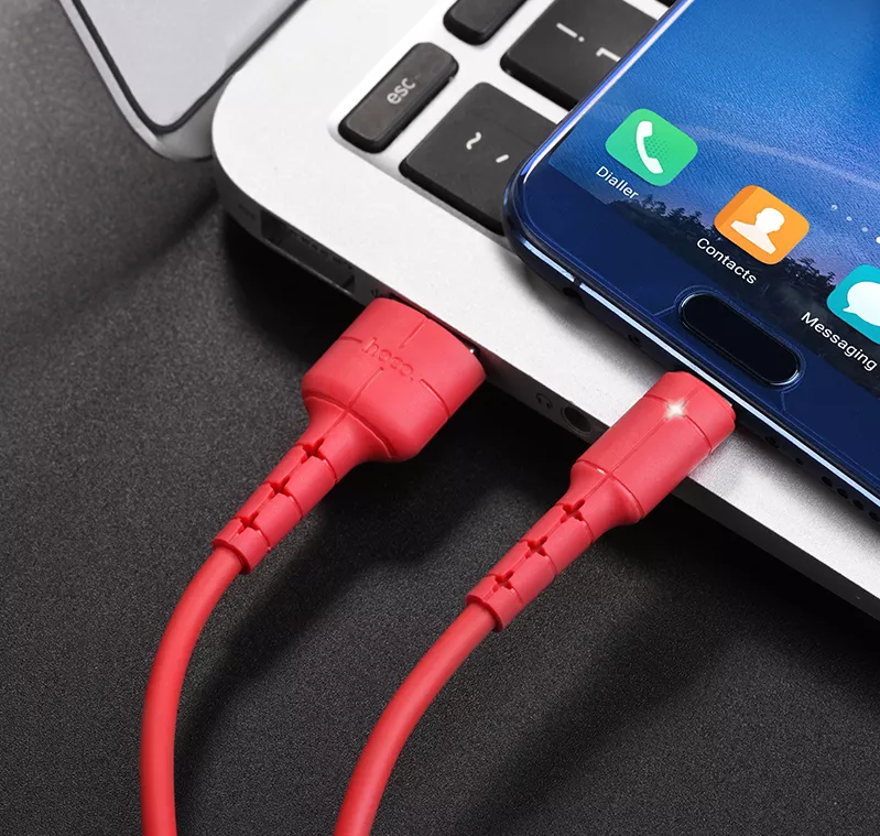 Кабель Hoco X30 Star Charging USB-A - Type-C 10w 1.2м cable Red - фото 5