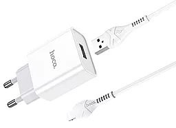 Сетевое зарядное устройство Hoco C81A 2.1a home charger + Lightning cable white - миниатюра 4 Сетевое зарядное устройство Hoco C81A 2.1a home charger + Lightning cable white - миниатюра 4