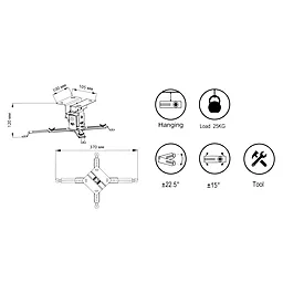 Кронштейн для телевизора Brateck PC00-12W White - миниатюра 4 Кронштейн для телевизора Brateck PC00-12W White - миниатюра 4