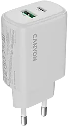 Сетевое зарядное устройство Canyon OnCharge 250 25w PD USB-C/USB-A ports charger white (CNE-CHA250-21) - фото Сетевое зарядное устройство Canyon OnCharge 250 25w PD USB-C/USB-A ports charger white (CNE-CHA250-21)