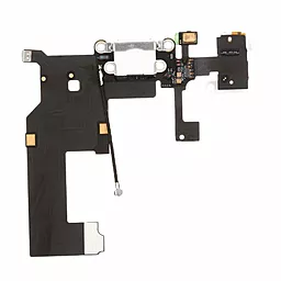 Нижній шлейф Apple iPhone 5 з роз'ємом зарядки, навушників і мікрофоном Original White - фото Нижній шлейф Apple iPhone 5 з роз'ємом зарядки, навушників і мікрофоном Original White