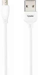 Кабель Gelius Pro WineGlass USB-A - micro USB 12w 2.4a 1м cable White - фото Кабель Gelius Pro WineGlass USB-A - micro USB 12w 2.4a 1м cable White