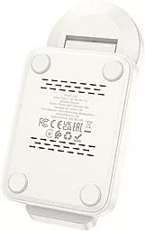 Бездротовий (індукційний) зарядний пристрій Hoco CQ3 15w 3-in-1 IP wireless charger white - мініатюра 3