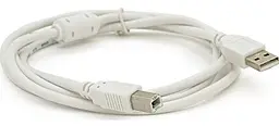 Кабель (шлейф) Voltronic USB 2.0 AM/BM 0.8м с ферритовым фильтром белый (YT-AM/BM-0.8W) - фото Кабель (шлейф) Voltronic USB 2.0 AM/BM 0.8м с ферритовым фильтром белый (YT-AM/BM-0.8W)