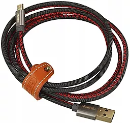 Кабель USB Remax Cowboy micro USB Cable Black (RC-096) - миниатюра 2