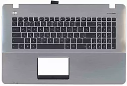 Клавіатура для ноутбуку Asus X751 X751MD X751LA X751LD X751LB з топ панеллю - чорна-срібляста - мініатюра 2