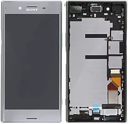 Дисплей Sony Xperia XZ Premium (G8141, G8142, SO-04K, SO-04J) с тачскрином и рамкой, оригинал, Grey