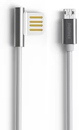 Кабель Remax Emperor USB-A - micro USB 12w 2.4a 1м cable Silver (RC-054m) - фото Кабель Remax Emperor USB-A - micro USB 12w 2.4a 1м cable Silver (RC-054m)