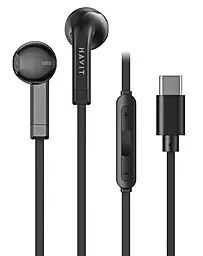 Наушники Havit HV-E336C USB-C с микрофоном Black - фото Наушники Havit HV-E336C USB-C с микрофоном Black