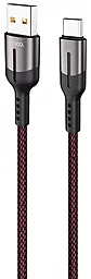 Кабель Hoco U68 Gusto USB-A - Type-C 25w 5a 1.2м cable Black - фото Кабель Hoco U68 Gusto USB-A - Type-C 25w 5a 1.2м cable Black