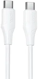 Кабель USB PD Hoco X124 Bien silicone Type-C - Type-C 60w 3a 1м PD cable White