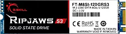 Накопичувач SSD G.Skill Ripjaws S3 120 GB M.2 2280 SATA 3 (FT-M8SI-120GRS3) - фото Накопичувач SSD G.Skill Ripjaws S3 120 GB M.2 2280 SATA 3 (FT-M8SI-120GRS3)