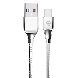 Кабель Jellico KS-10 USB-A - Type-C 15w 3.1a 1м cable Silver