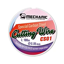 Струна металлическая для разделения дисплеев и сенсоров MECHANIC CS01 0.05 мм / 100 м - фото Струна металлическая для разделения дисплеев и сенсоров MECHANIC CS01 0.05 мм / 100 м