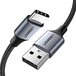 Кабель USB Ugreen US288 Nickel Plating Aluminum Braid 3A 3M USB Type-C Cable Black (60408)