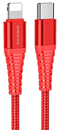 Кабель USB PD Borofone BU27 3A USB Type-C - Lightning Cable Red