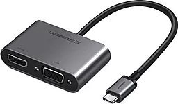 Мультипортовый USB Type-C хаб Ugreen 3-in-1 gray (50505) - фото Мультипортовый USB Type-C хаб Ugreen 3-in-1 gray (50505)