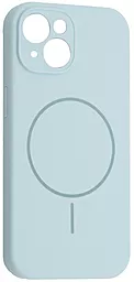 {"ru": "Чехол", "uk": "Чохол"} Silicone Case Full Camera Fine Ring MagSafe для Apple iPhone 15  New Sky Blue