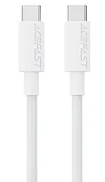 Кабель AceFast C18-03 USB Type-C - Type-C 60w 3a 1.2м PD cable White - фото Кабель AceFast C18-03 USB Type-C - Type-C 60w 3a 1.2м PD cable White