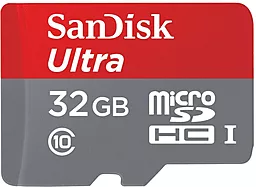 Карта памяти SanDisk 32GB microSDHC Ultra Class 10 UHS-I + SD-адаптер (SDSQUNC-032G-GN6MA) - миниатюра 2