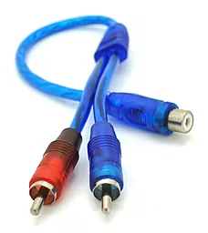 Аудіо кабель Voltronic RCA - 2xRCA F/M 0.2 м cable синій (YT-RCA(F) / 2хRCA(M)-0,2Cu)