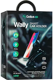 Автотримач з бездротовою зарядкою, с автозатисканням Gelius Pro Wally Automatic + Wireless Charger 15W Black (GP-WCH077) - мініатюра 14