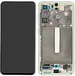 Дисплей Samsung Galaxy S21 FE G990 з тачскріном і рамкою, сервісний оригінал, Olive