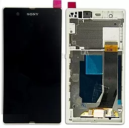 Дисплей Sony Xperia Z (C6602, C6603, C6606, C6616, L36h, L36i, L36a) с тачскрином и рамкой, White