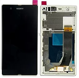 Дисплей Sony Xperia Z с тачскрином и рамкой, White - фото Дисплей Sony Xperia Z с тачскрином и рамкой, White