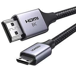 Видеокабель Ugreen HD163 mini HDMI - HDMI v2.1 8k 60hz 2m black (15515)