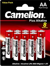 Батарейки Camelion AA / LR6 Plus Alkaline 5+3шт - фото Батарейки Camelion AA / LR6 Plus Alkaline 5+3шт