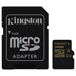 Карта памяти Kingston microSDHC 32GB Class 10 UHS-I U3 + SD-адаптер (SDCG/32GB)