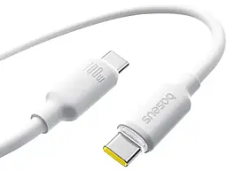 Кабель Baseus Foamed Silicone USB Type-C - Type-C 100w 5a 1м PD cable White (E0426701) - фото Кабель Baseus Foamed Silicone USB Type-C - Type-C 100w 5a 1м PD cable White (E0426701)
