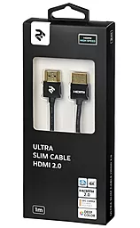 Видеокабель 2E HDMI 2.0 Gen2 Ultra Slim 1m (2E-W9668BL-1M) - миниатюра 3