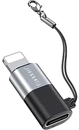 Адаптер-переходник Earldom ET-TC17 M-F Lightning -> USB Type-C Black - фото Адаптер-переходник Earldom ET-TC17 M-F Lightning -> USB Type-C Black