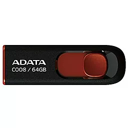 Флешка ADATA 64GB C008 Black+Red USB 2.0 (AC008-64G-RKD)