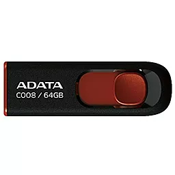 Флешка ADATA 64GB C008 Black+Red USB 2.0 (AC008-64G-RKD) - фото Флешка ADATA 64GB C008 Black+Red USB 2.0 (AC008-64G-RKD)