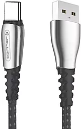 Кабель Jellico B2 USB-A - Type-C 15w 3.1a 1м cable Black/Grey - фото Кабель Jellico B2 USB-A - Type-C 15w 3.1a 1м cable Black/Grey