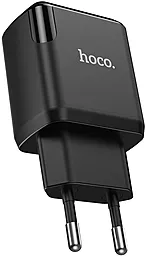 Сетевое зарядное устройство Hoco N7 Speedy 2USB + USB Type-C Cable Black - миниатюра 7