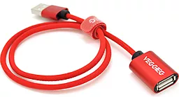 Кабель (шлейф) Veggieg UF2-0.5 USB 2.0 AM/AF 0.5м красный (YT-AM / AF-UF2-0.5) - фото Кабель (шлейф) Veggieg UF2-0.5 USB 2.0 AM/AF 0.5м красный (YT-AM / AF-UF2-0.5)