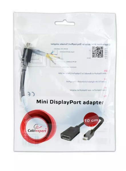 Видео переходник (адаптер) Mini DisplayPort - DisplayPort (A-mDPM-DPF-001) Cablexpert - фото 2
